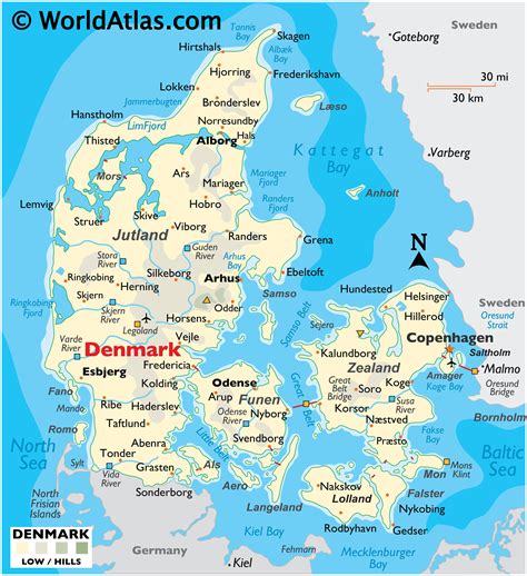 Printable Map Of Denmark